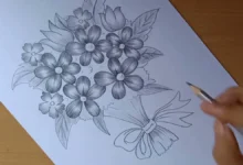 Big Flower Drawing Made Easy